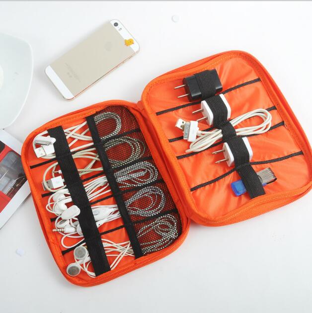 Custom data line storage package muti-function digital headset disk usb portable power source protection bag organizers