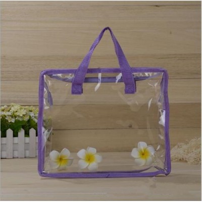 New fashion waterproof PVC shopping bag,transparent plastic shopping bag with custom logo