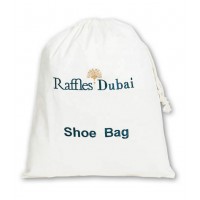 embroidery ladie's cloth cotton shoe bags kids drawstring shoe bag