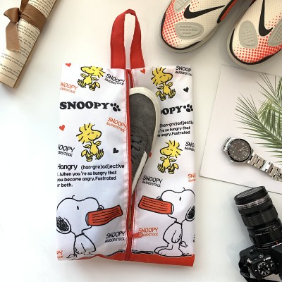 Zip-Lock Top Quality Sublimation 210D Nylon Portable Waterproof Shoe dust Bag For Travel